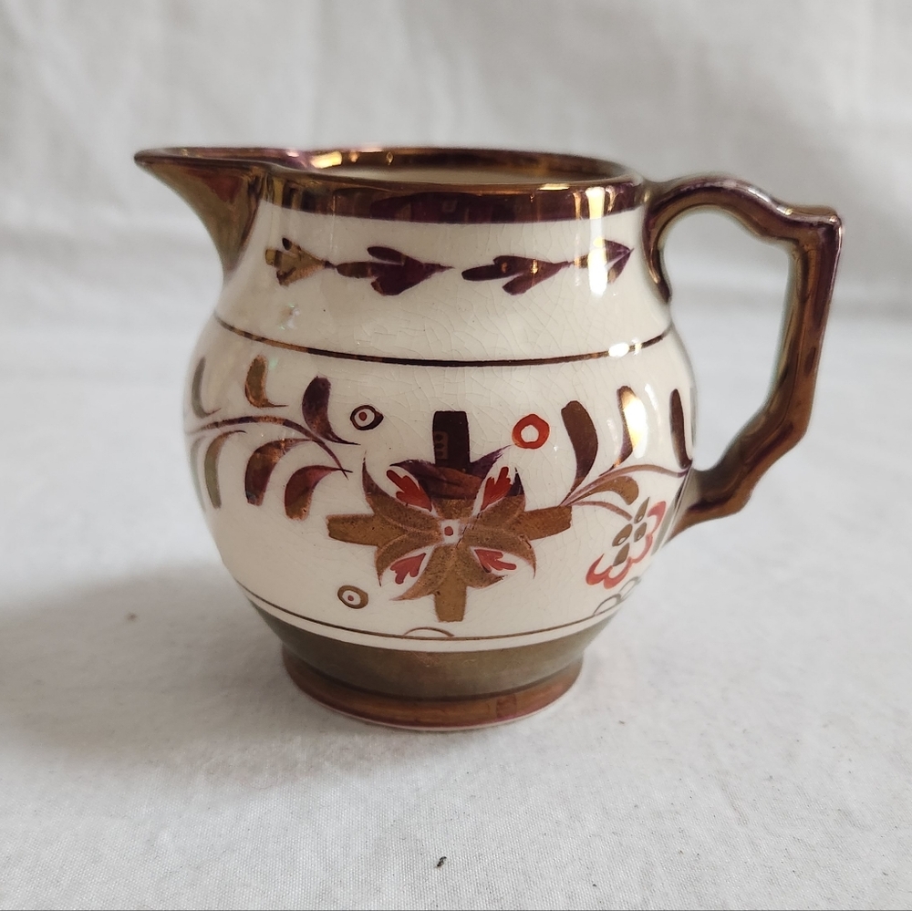 Vintage Old Castle Copper Lusterware Creamer